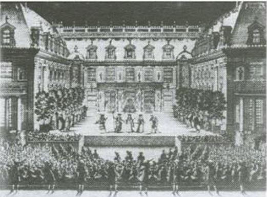 Освещение Мраморного двора в Версальском дворце