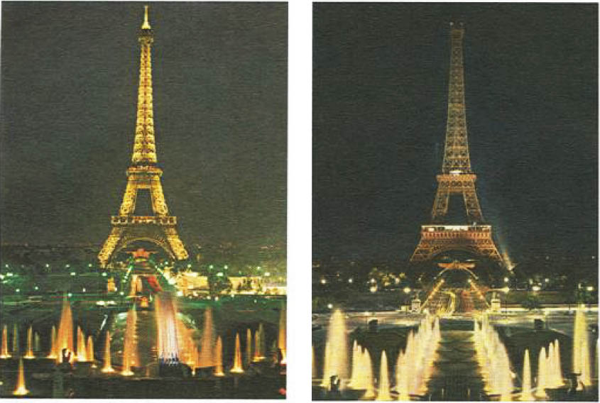 Эйфелева башня до и после реконструкции